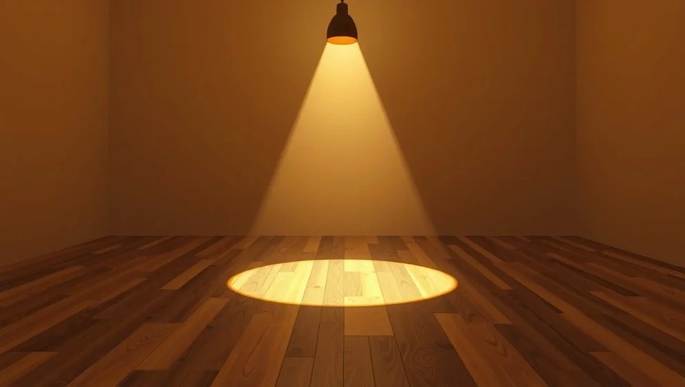 Vad betyder en kägla av ljus på golvet